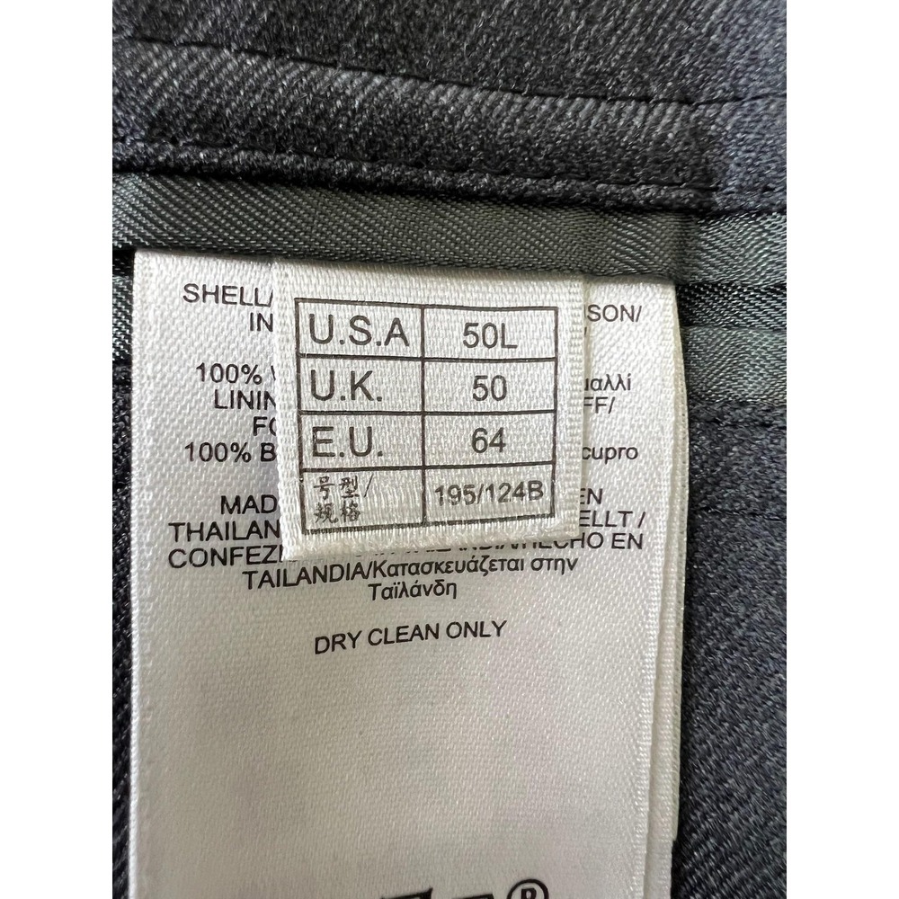 Brooks Brothers Blazer Mens 50L Charcoal Gray 100% Wool Two Button Double Vent - Picture 9 of 16